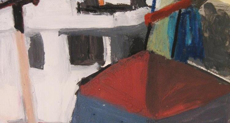 Expressionist painting of Provincetown Harbor