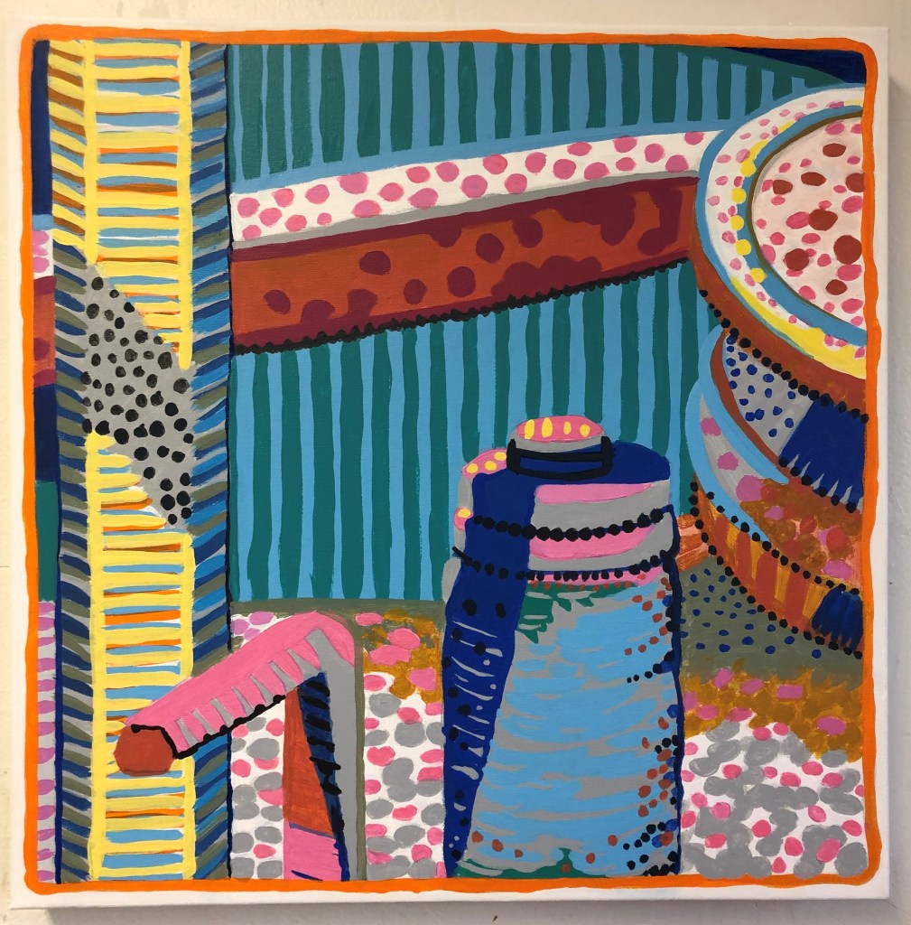 Meghan Bailey, Allen Who?, 2020, acrylic on canvas, 18 x 18 inches