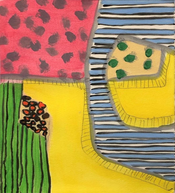 Acrylic study III, 9"x12", 2021