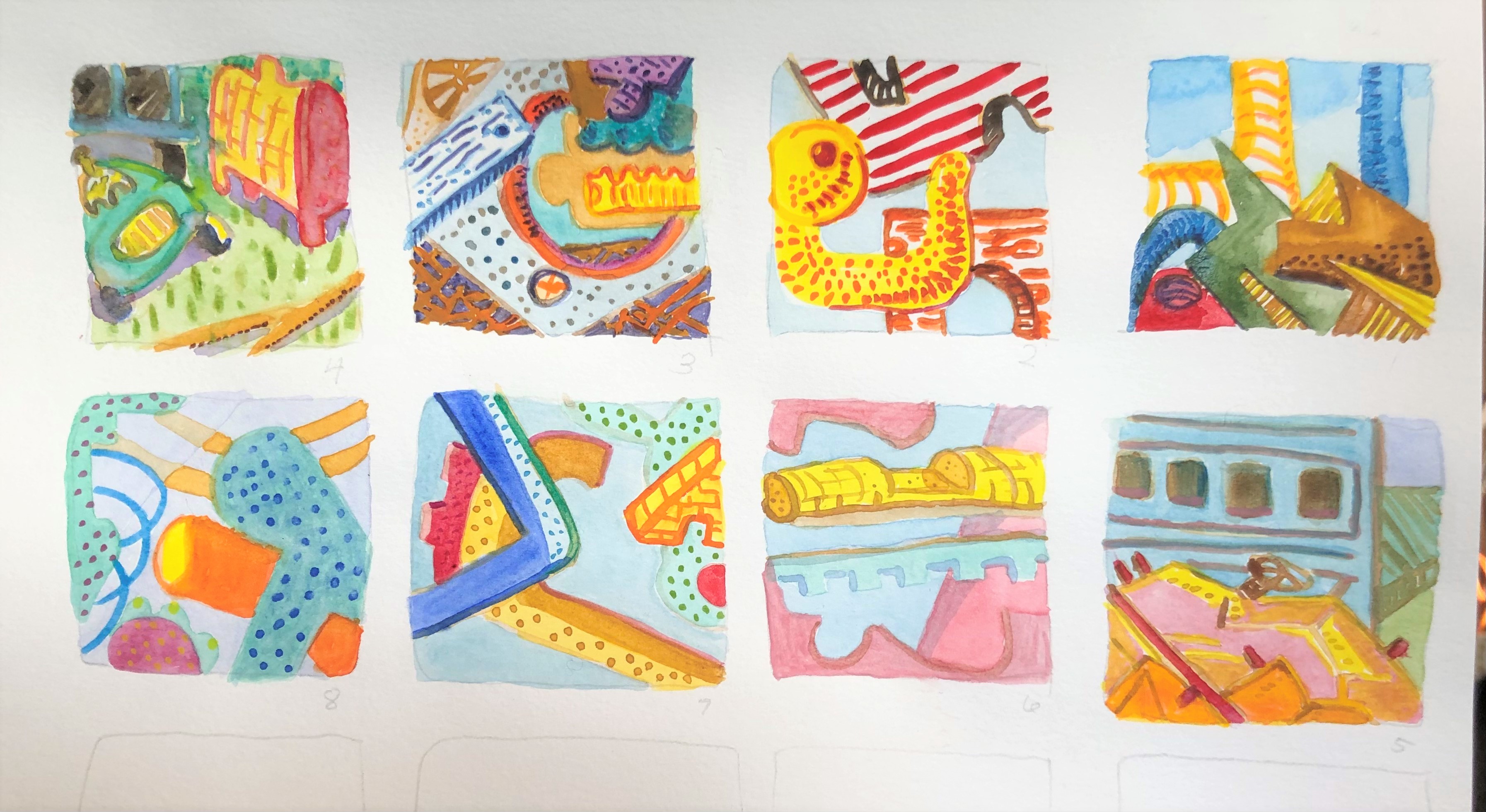 Watercolor paintings, 2021