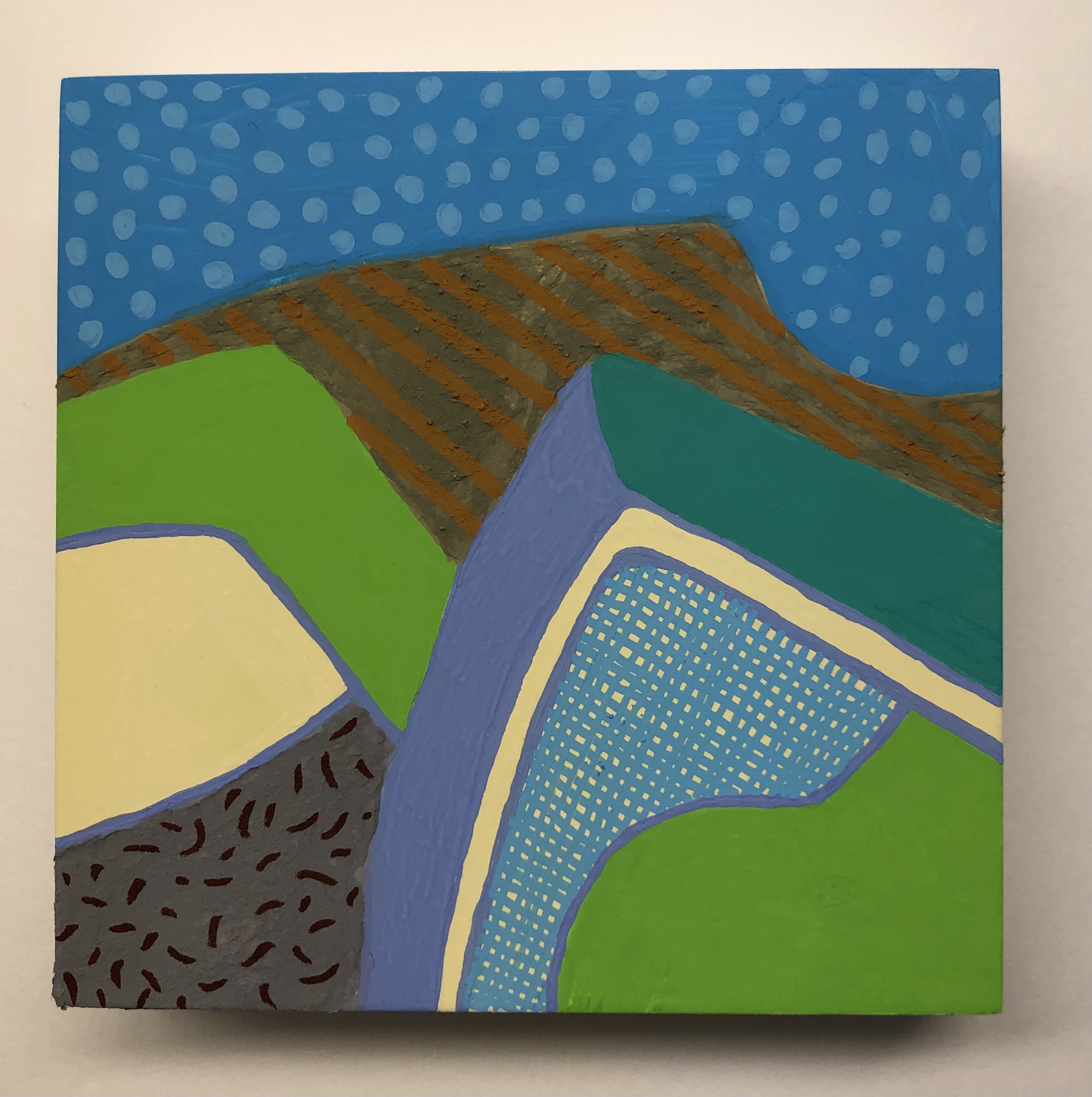 acrylic on panel, 4"x4", 2021