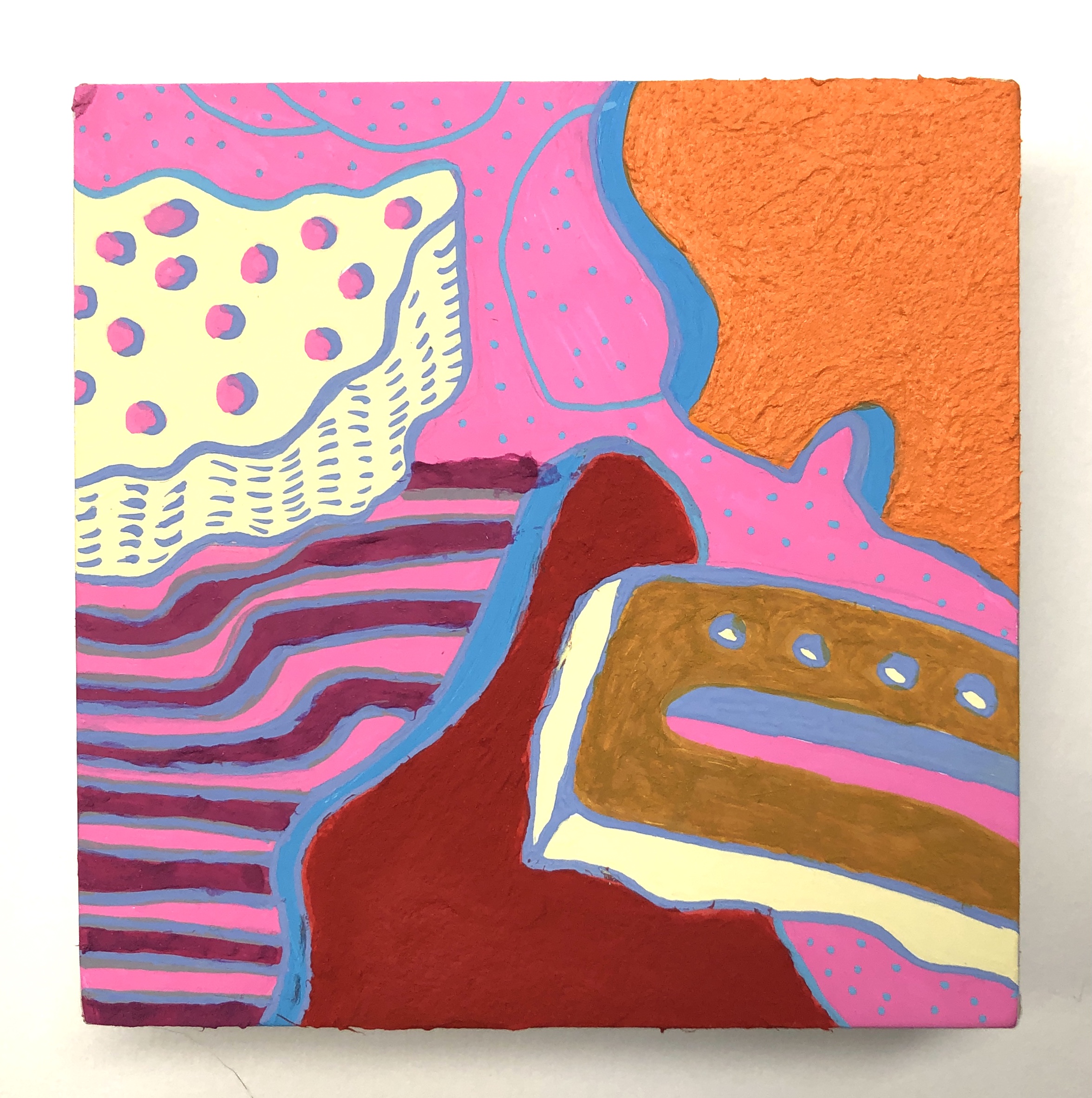 acrylic on panel, 4"x4", 2021