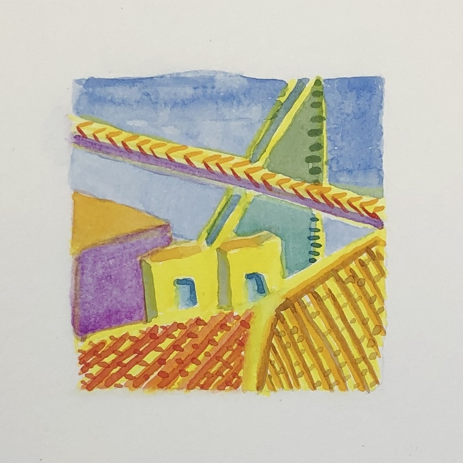 gouache on paper, 2"x2", 2021