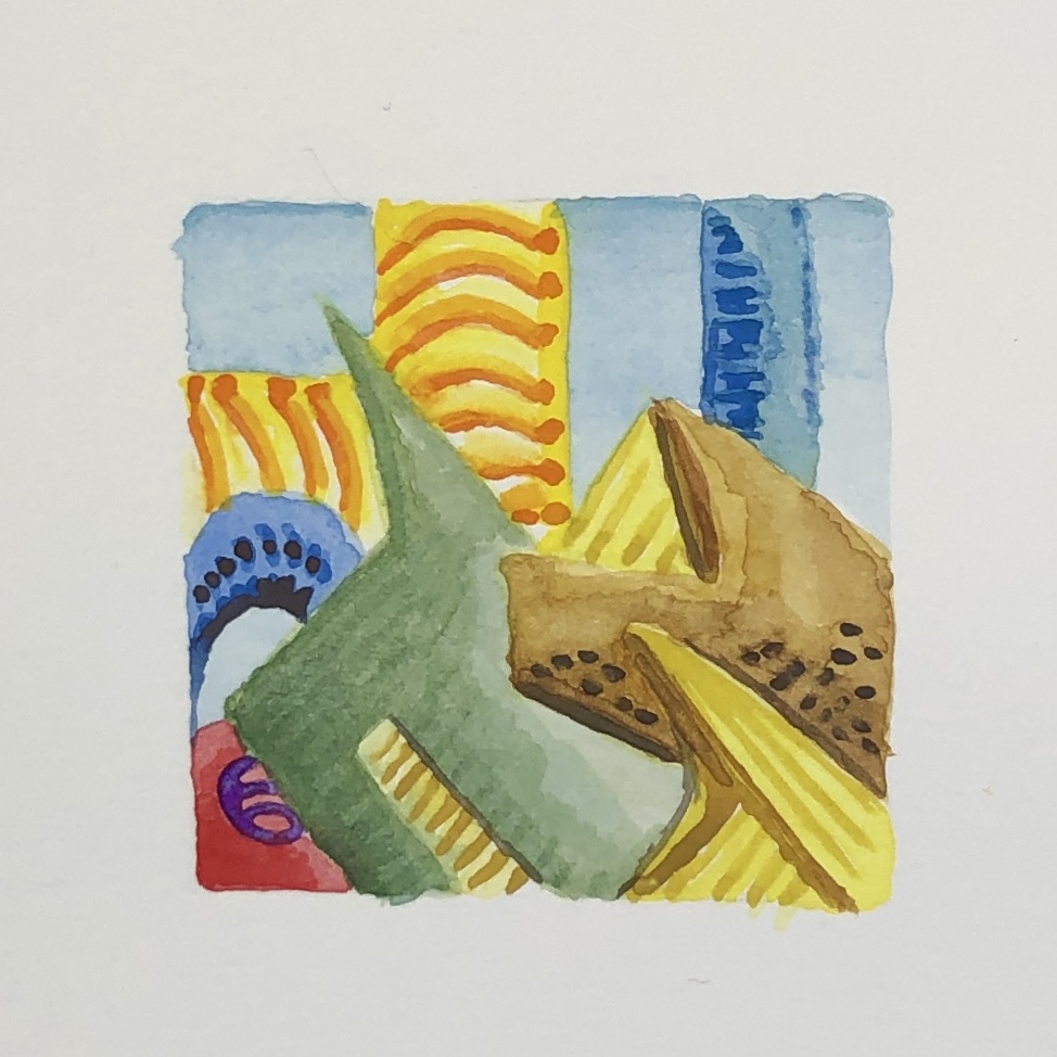 gouache on paper, 2"x2", 2021