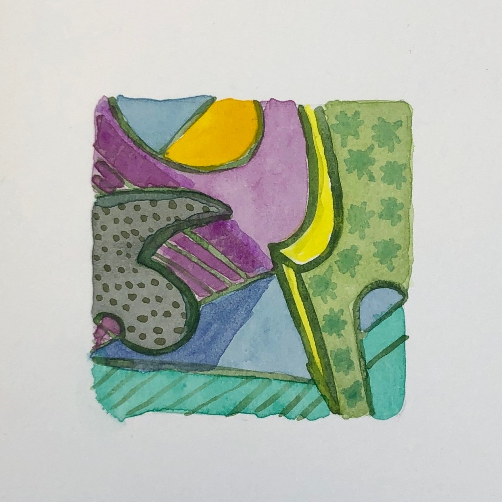 gouache on paper, 2"x2", 2021