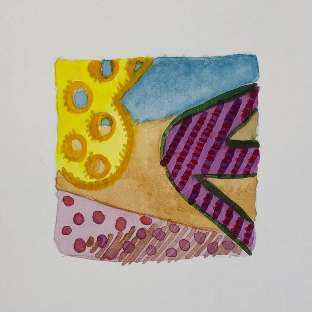 gouache on paper, 2"x2", 2021