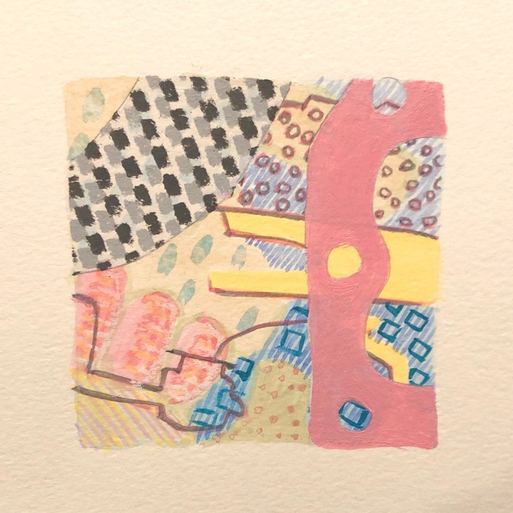 acrylic on paper, 4"x4", 2022